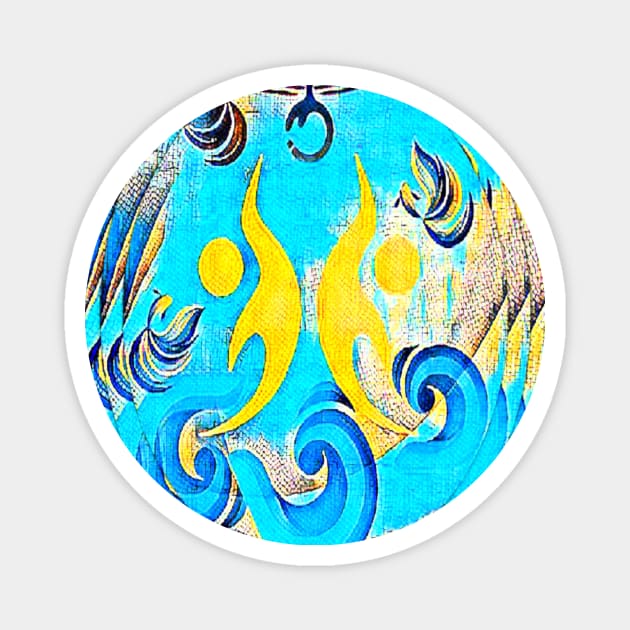 Free dive ocean abstract Magnet by SilverPixieArt